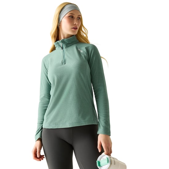 Regatta Great Outdoors Damen Fleece-Top Montes mit 1/4-Reißverschluss (Moos) - Image 4
