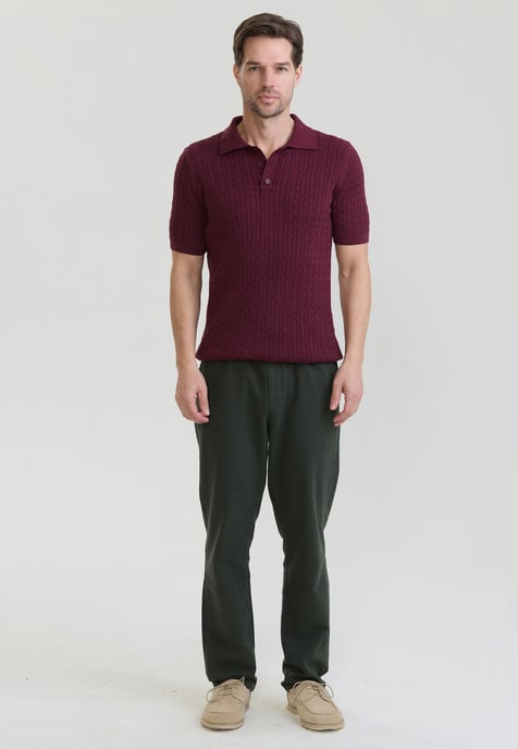 Polo Shirt Kurzarm Polo Shirt Kurzarm Mit Zopfmuster - Image 2