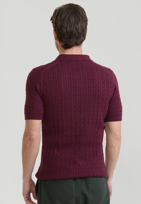 Polo Shirt Kurzarm Polo Shirt Kurzarm Mit Zopfmuster - Image 3