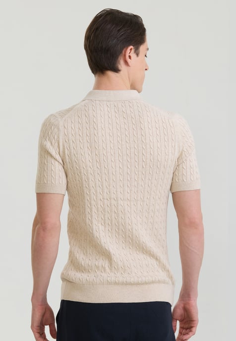 Polo Shirt Kurzarm Polo Shirt Kurzarm Mit Zopfmuster - Image 3