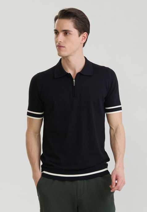 Polo Shirt Kurzarm Polo Shirt Kurzarm Mit Reißverschluss - Image 1