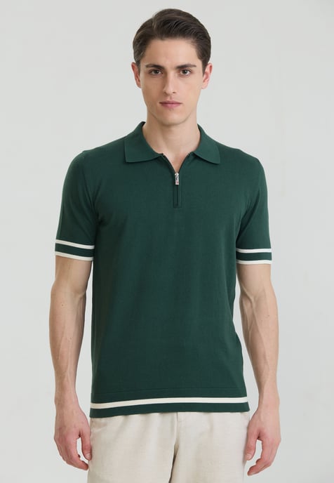 Polo Shirt Kurzarm Polo Shirt Kurzarm Mit Reißverschluss - Image 1