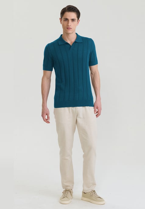 Polo Shirt Kurzarm Strick-Polo Shirt Kurzarm - Image 2