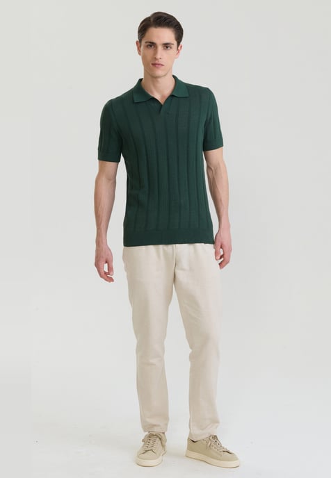 Polo Shirt Kurzarm Strick-Polo Shirt Kurzarm - Image 2