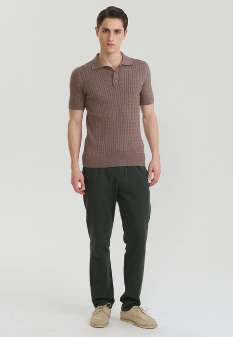 Polo Shirt Kurzarm Polo Shirt Kurzarm Mit Zopfmuster - Image 2