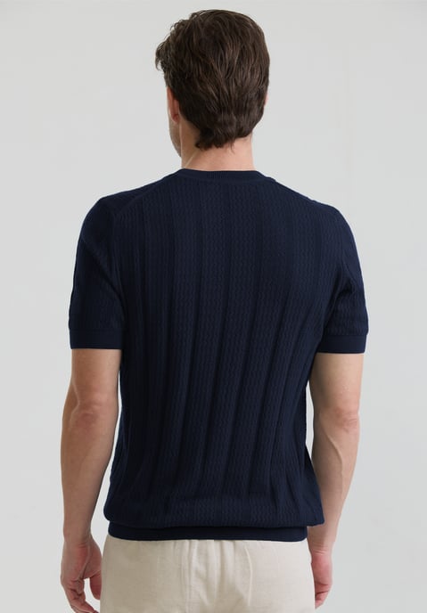 T-Shirt Strick-Tshirt Kurzarm - Image 3