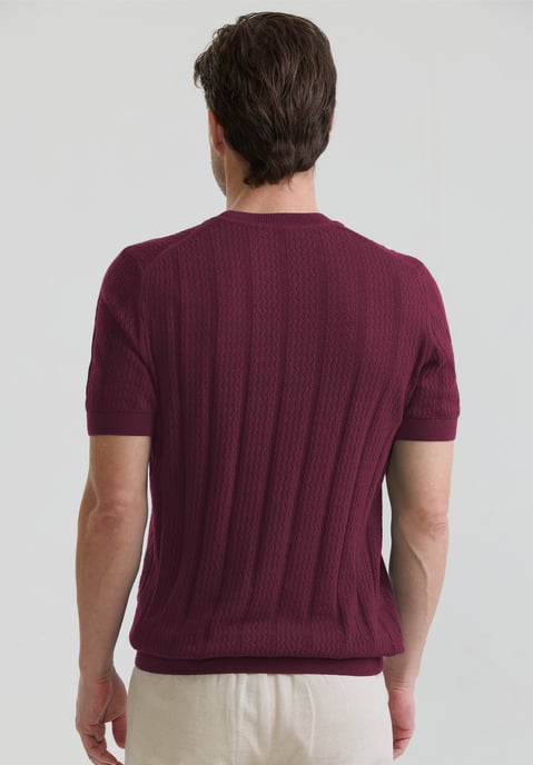 T-Shirt Strick-Tshirt Kurzarm - Image 3