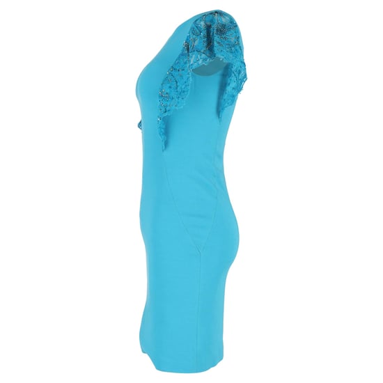Emilio Pucci Kleid mit flatternden Ärmeln aus türkisfarbenem Polyester - Image 2