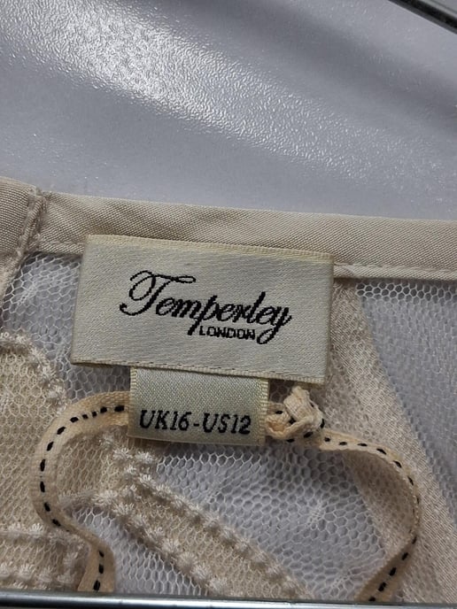 Temperley London Mesh-Kleid in Knielänge aus weißem Polyester - Image 5
