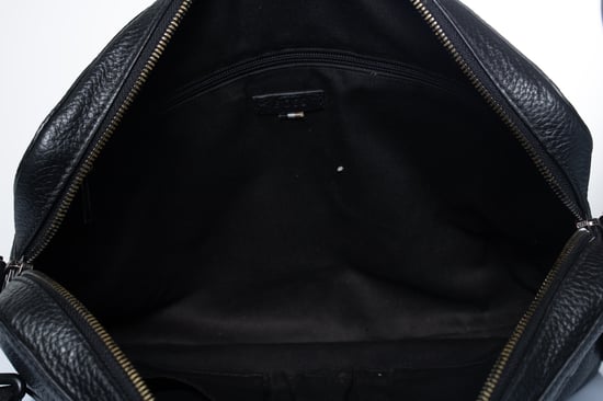 Hugo Boss Laptoptasche aus genarbtem Leder in Schwarz - Image 6