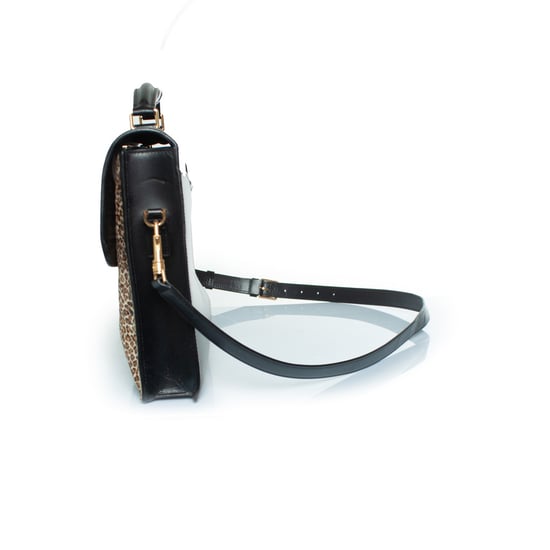 Celine, Aktentasche aus Leder mit Leopardenmuster in Schwarz und Braun - Image 3