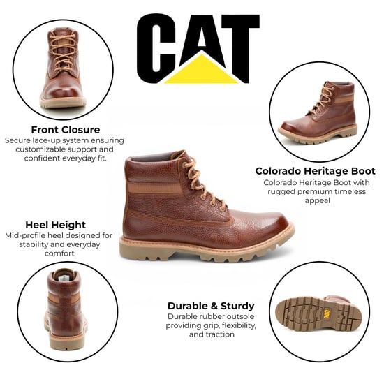 CAT (Caterpillar) Colorado 2.0 Ingwerbraune Wanderstiefel aus Leder - Image 2