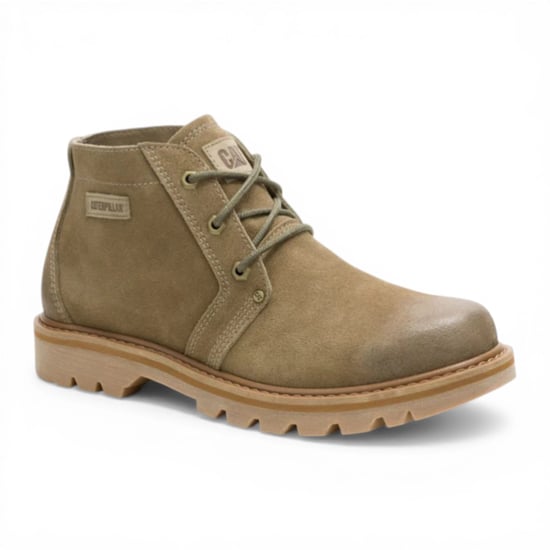 CAT (Caterpillar) Taupebraune Wanderstiefel aus Leder, mittelhoch geschnitten, Chukka-Stil - Grader - Image 4