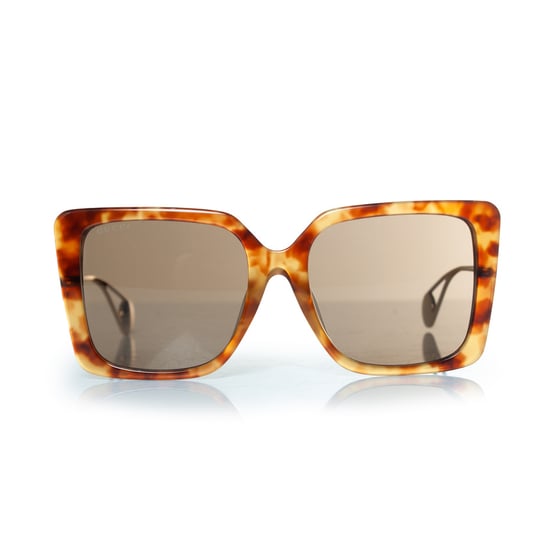 Gucci, braune oversized Havana-Sonnenbrille - Image 1