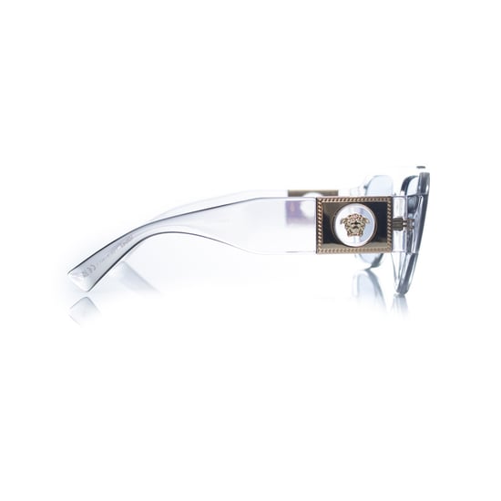 Versace, transparente Medusa-Sonnenbrille mit Schildform - Image 3