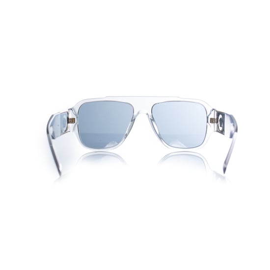 Versace, transparente Medusa-Sonnenbrille mit Schildform - Image 4