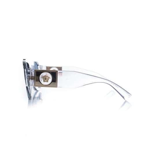 Versace, transparente Medusa-Sonnenbrille mit Schildform - Image 5