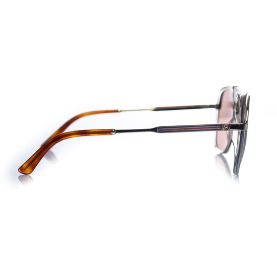 Gucci, transparente und goldene Pilotenbrille - Image 3