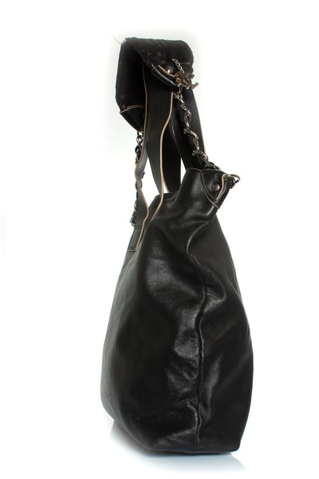 Chanel, Deca Coco 2-Wege Tote Tasche aus schwarzem Leder - Image 2