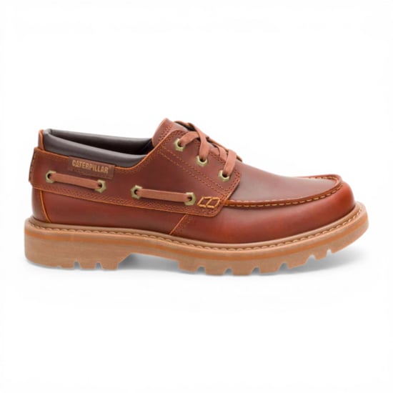 CAT (Caterpillar) Herren-Stiefel aus dunkelrotbraunem Leder, niedrig geschnitten - Colorado Boat Lo - Image 1