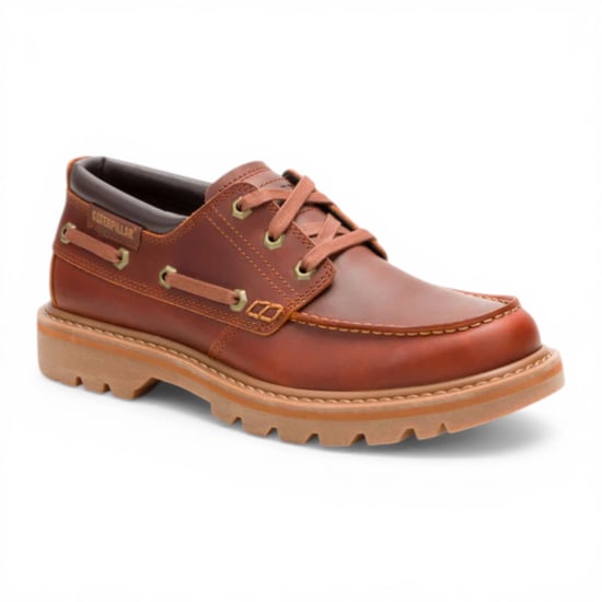 CAT (Caterpillar) Herren-Stiefel aus dunkelrotbraunem Leder, niedrig geschnitten - Colorado Boat Lo - Image 4