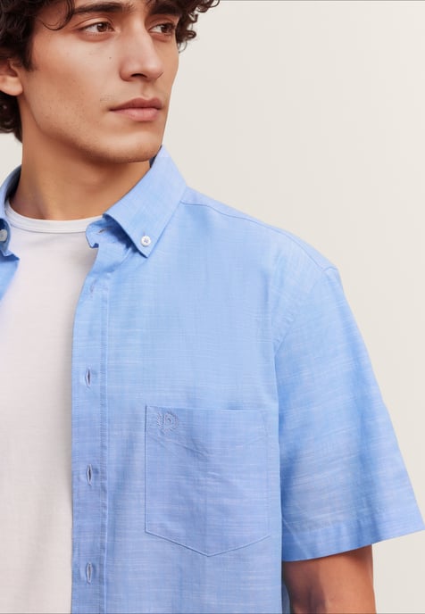 Bugatti Herren Kurzarm-Hemd Modern Fit mit Button-Down-Kragen - Image 5