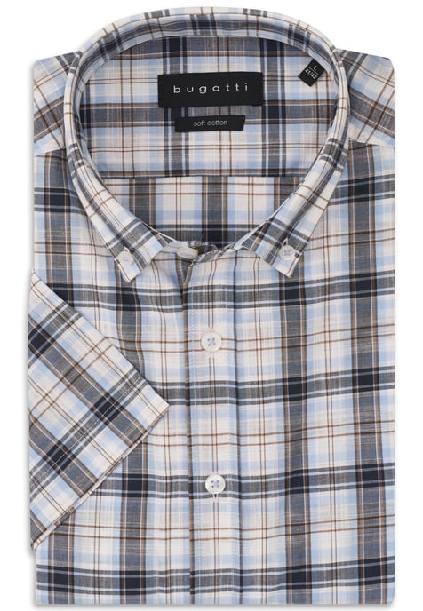 Bugatti Herren Kurzarm-Hemd Modern Fit mit einem Karo-Muster - Image 5