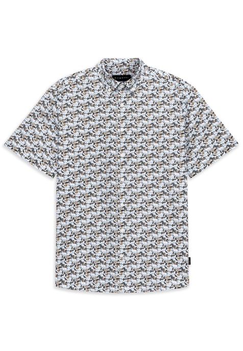 Bugatti Herren Kurzarm-Hemd Modern Fit mit einem Print - Image 3