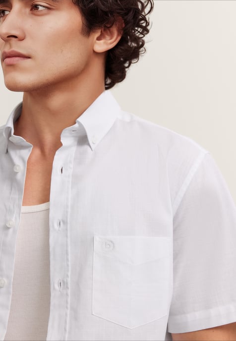 Bugatti Herren Kurzarm-Hemd Modern Fit mit Button-Down-Kragen - Image 5