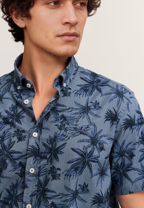 Bugatti Herren Kurzarm-Hemd Modern Fit mit Print - Image 5