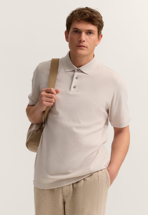 Bugatti Herren Poloshirt mit einer Baumwoll-Struktur - Image 1