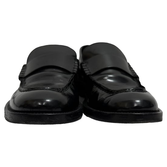 Chanel Glänzende Logo Mokassins aus schwarzem Kalbsleder - Image 2