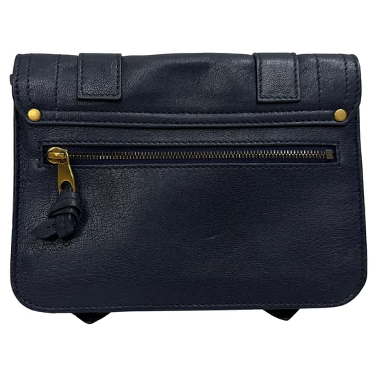 Proenza Schouler PS1 Geldbörse mit Kettenriemen in marineblauem Leder - Image 2