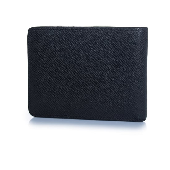 Louis Vuitton, schwarze Geldbörse aus genarbtem Leder mit LV-Logo - Image 2