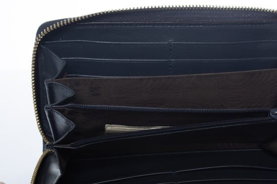 Gucci Monogramm-Webgeldbörse in Blau - Image 3