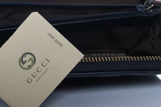 Gucci Monogramm-Webgeldbörse in Blau - Image 4