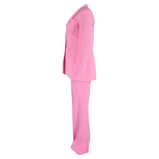 Joseph Einreiher-Blazer und Hosenanzug aus rosa Wolle - Image 2