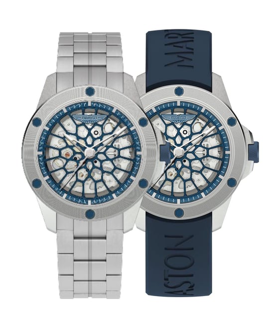 Aston Martin Thrill Rim Herren Silberne Uhr MTRR1F504 - Image 3