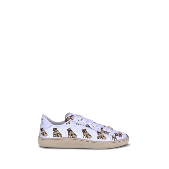 Valentino Garavani Weiße Kalbsleder Bos Taurus Low-Top Sneaker - Image 1