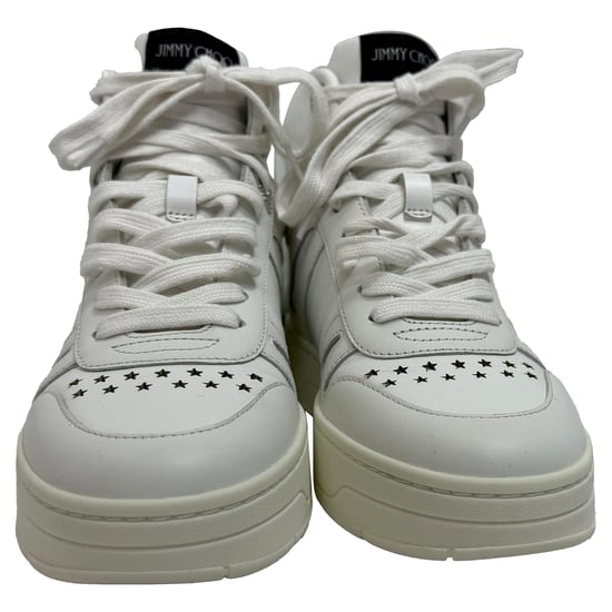 Jimmy Choo Hawaii High-To Sneakers aus weißem Leder - Image 2