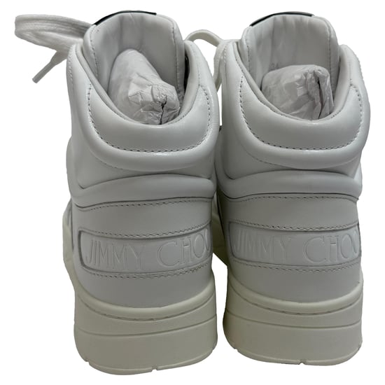 Jimmy Choo Hawaii High-To Sneakers aus weißem Leder - Image 3