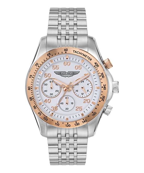 Aston Martin Thrill Sgt W Herren Silberne Uhr MTRS1F504 - Image 1