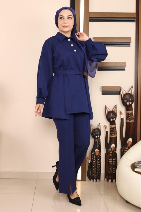 Schlitz Anzug Indigo - Image 2