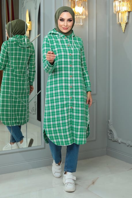 Geknöpft Chanel Cape Grün - Image 1