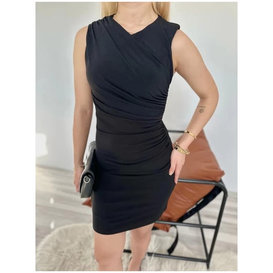 Schwarzes Damenkleid mit Raffungen - Image 5