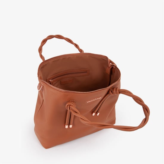 Mario Valentino Marrone Polyurethan Damenhandtasche - Image 4