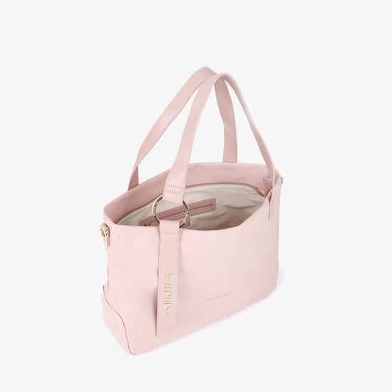 Mario Valentino Beigetonne Poliurethan Damenhandtasche - Image 4