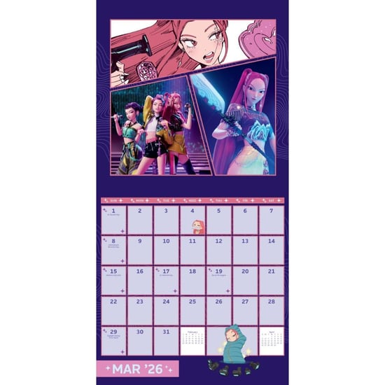 K-Pop Demon Hunters - "2026" Quadratisch-Wandkalender (Bunt) - Image 3