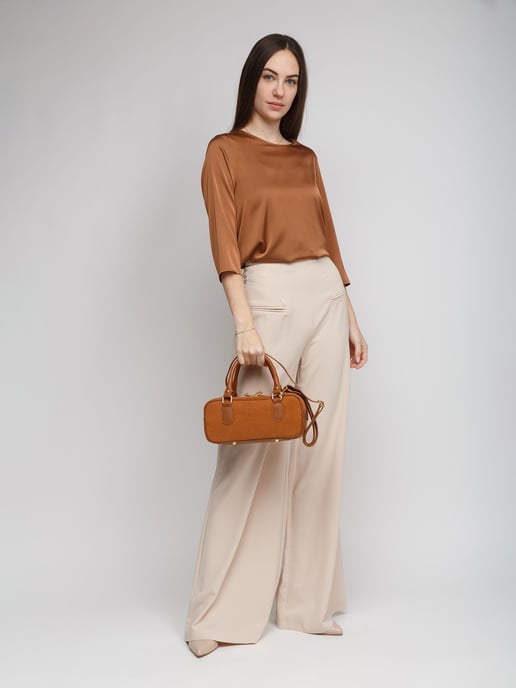 Giulia Monti Schultertasche Goldbraun - Image 5