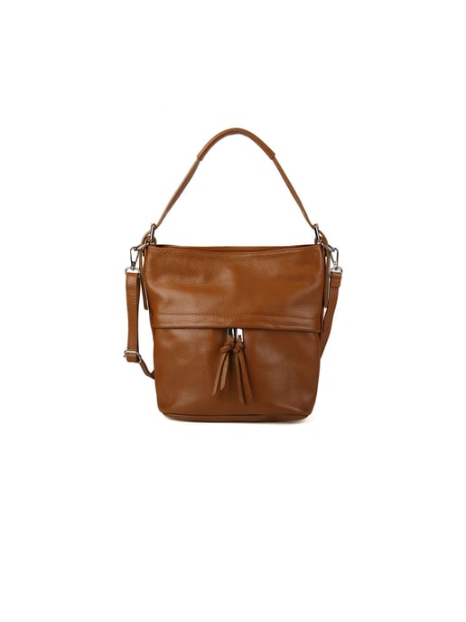 Giulia Monti Schultertasche Goldbraun - Image 1